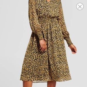 Yellow Leopard Print dress